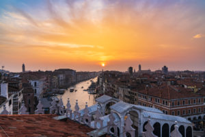 Grand Canal, sunset, Venice, historic center, island, Veneto, Italy, northern Italy, Rialto, Europe Grand Canal, sunset, Venice, historic center, island, Veneto, Italy, northern Italy, Rialto, Europe